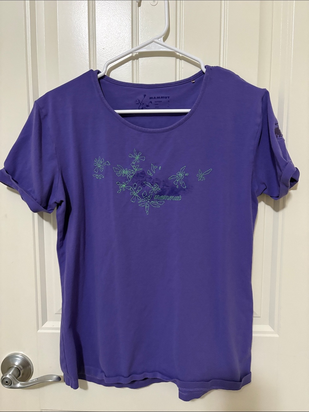 Mammut Purple‎ Short-Sleeve Tee with Mint Floral Accents